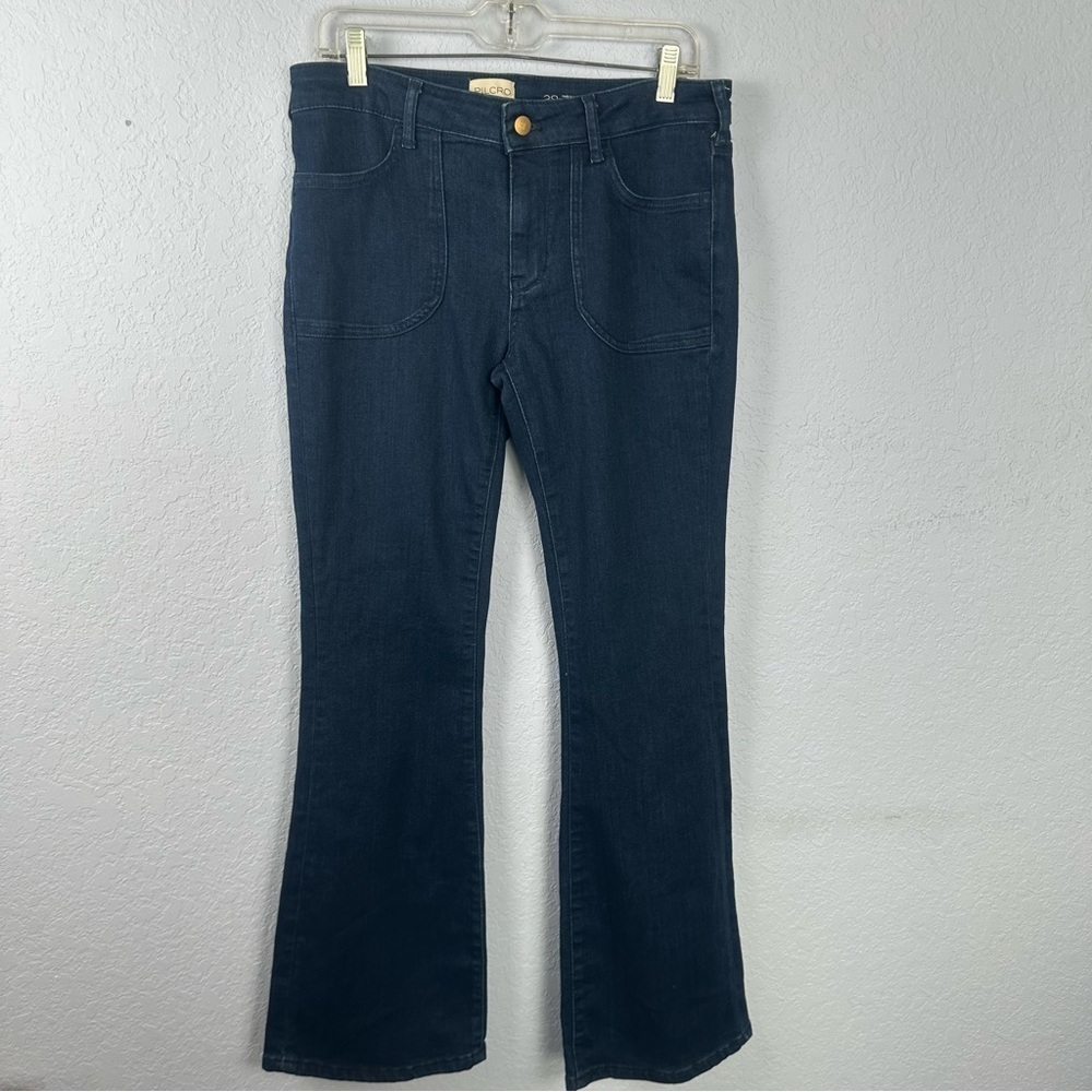 Pilcro Women’s Blue Stretch Mid Rise Boot Cut Jeans
